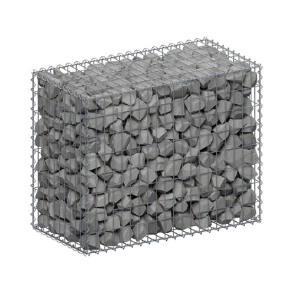 Gabião 100 cm x 80 cm x 50 cm (C x A x P), malhagem 5 cm x 10 cm, espiral