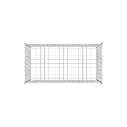 Anbaugabione Typ 3 100 cm x 50 cm x 50 cm (L x H x T), Maschenweite 5 cm x 5 cm, Spirale