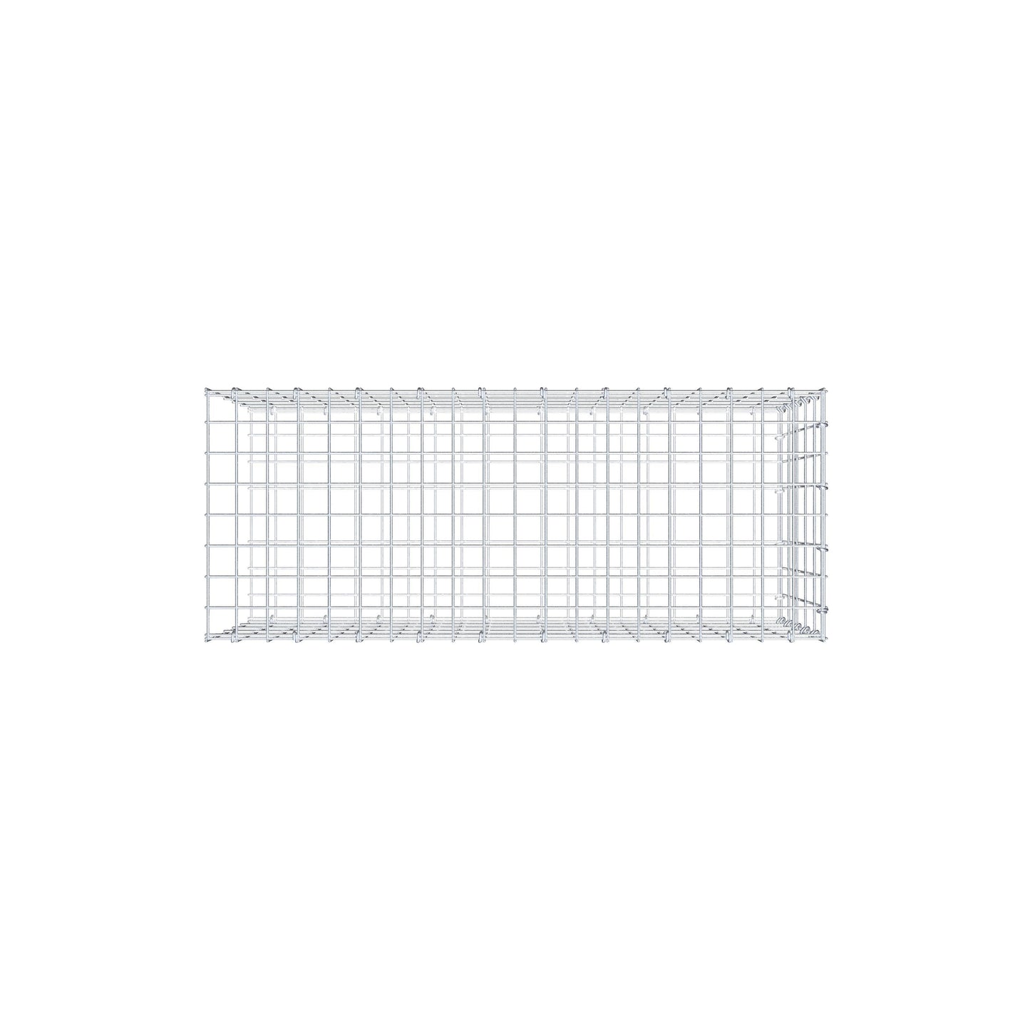 Opzetpaal type 2 100 cm x 50 cm x 40 cm, maaswijdte 5 cm x 10 cm, C-ring