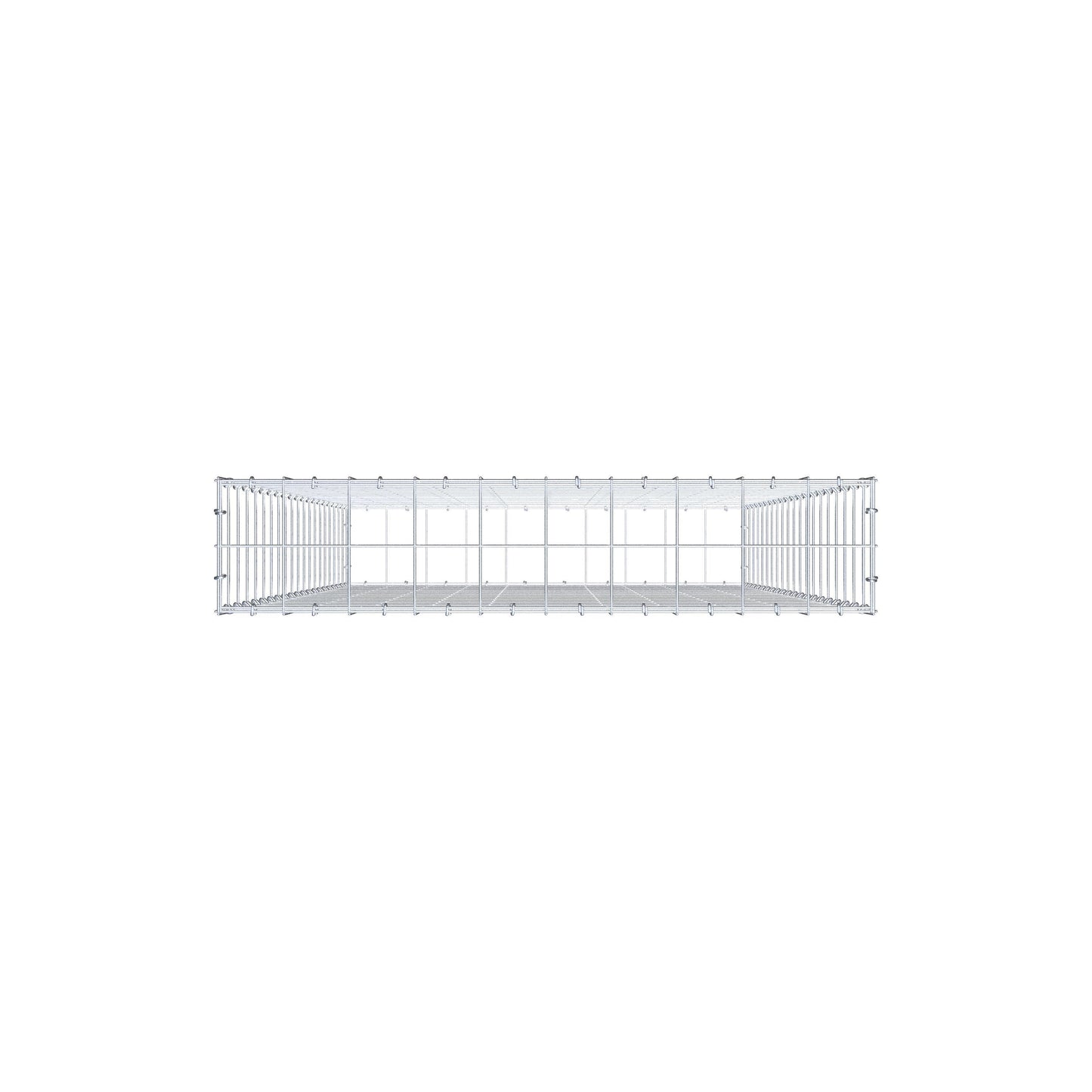 Schanskorf 200 cm x 100 cm x 20 cm (L x H x D), maaswijdte 10 cm x 10 cm, C-ring
