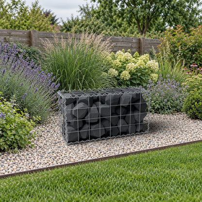 Gabion 80 cm x 40 cm x 30 cm (L x H x P), mailles 10 cm x 10 cm, spirale