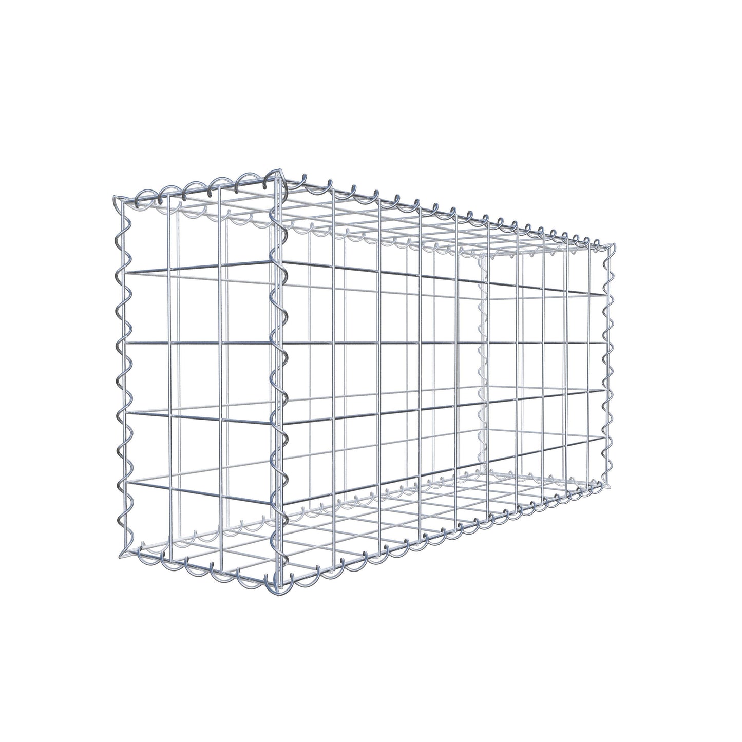 Gabione 100 cm x 50 cm x 30 cm (L x H x T), Maschenweite 10 cm x 10 cm, Spirale