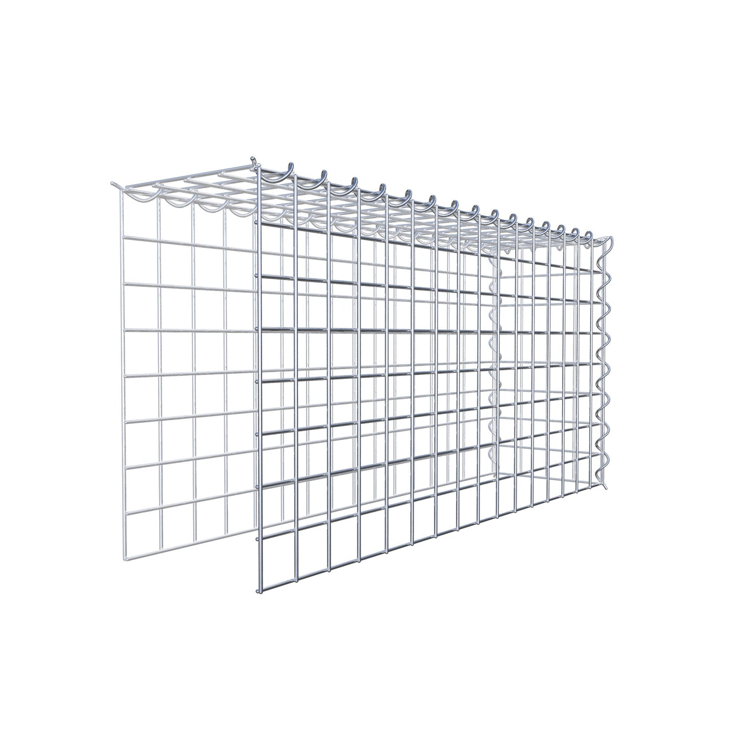 Anbaugabione Typ 4 80 cm x 40 cm x 20 cm (L x H x T), Maschenweite 5 cm x 5 cm, Spirale