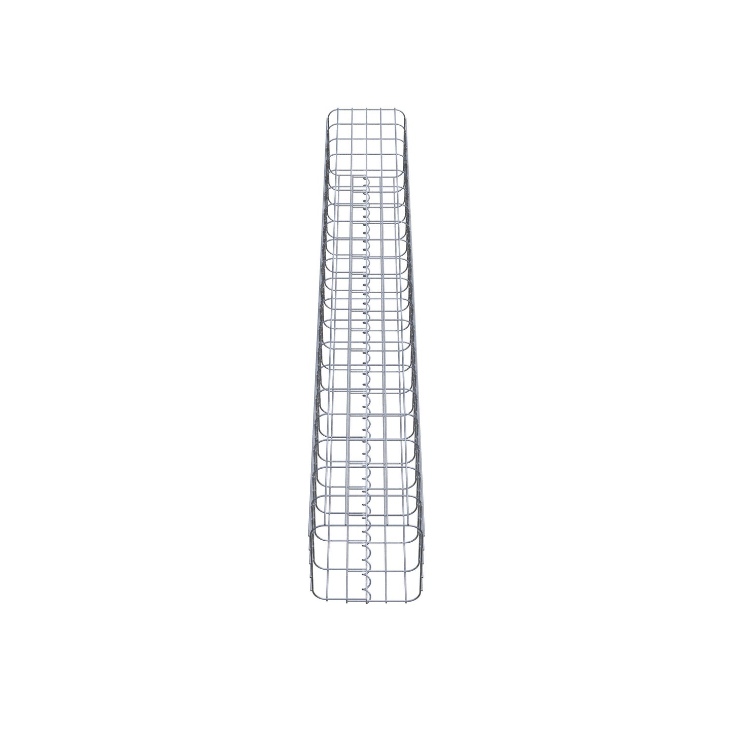Gabionensäule eckig feuerverzinkt, 27 cm x 27 cm, 200 cm Höhe, MW 5 cm x 10 cm