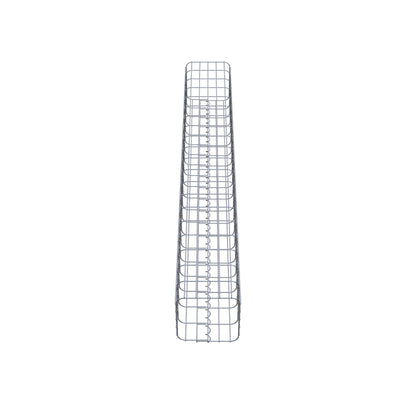 Gabionensäule eckig feuerverzinkt, 27 cm x 27 cm, 200 cm Höhe, MW 5 cm x 10 cm