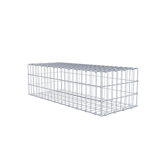 Gabione 100 cm x 30 cm x 40 cm (L x H x T), Maschenweite 5 x 10 cm, Spiralring