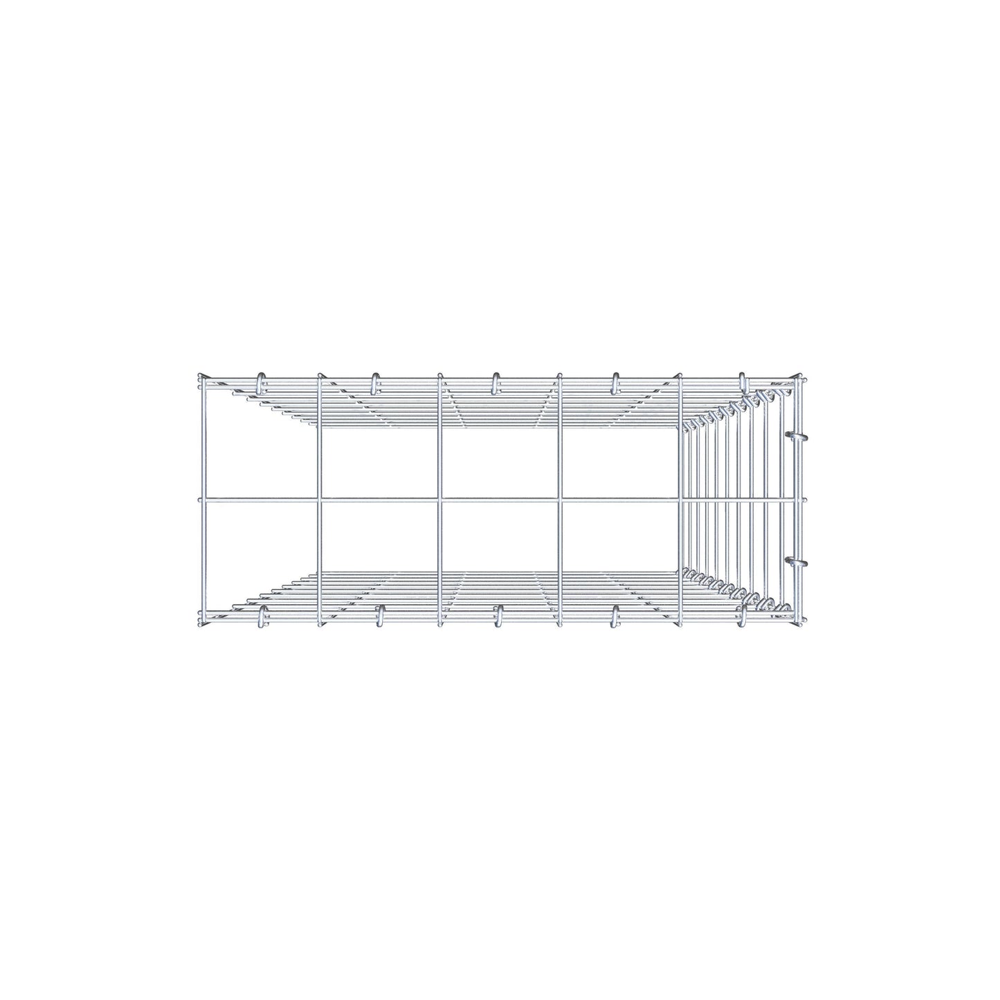 Fourche rapportée type 4 100 cm x 50 cm x 20 cm (L x H x P), mailles 10 cm x 10 cm, anneau C