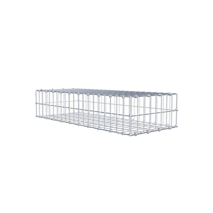 Gabione 100 cm x 20 cm x 40 cm (L x H x T), Maschenweite 5 x 10 cm, Spiralring