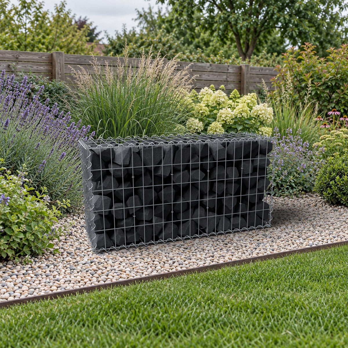Gabion 100 cm x 50 cm x 30 cm (L x H x D), mesh size 5 cm x 10 cm, spiral