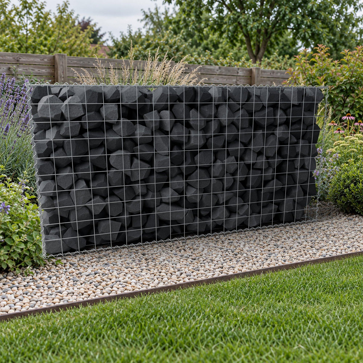 Gabion 200 cm x 100 cm x 40 cm (L x H x D), mesh size 10 cm x 10 cm, spiral