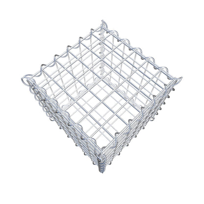 Gavión 30 cm x 30 cm x 30 cm (L x A x P), luz de malla 5 cm x 5 cm, en espiral