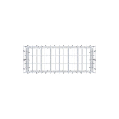 Schanskorf 80 cm x 40 cm x 30 cm (L x H x D), maaswijdte 5 x 10 cm, spiraalring