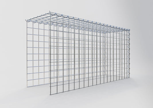 Gavión adulto tipo 4 100 cm x 50 cm x 30 cm (largo x alto x profundidad), tamaño de malla 5 cm x 5 cm, espiral