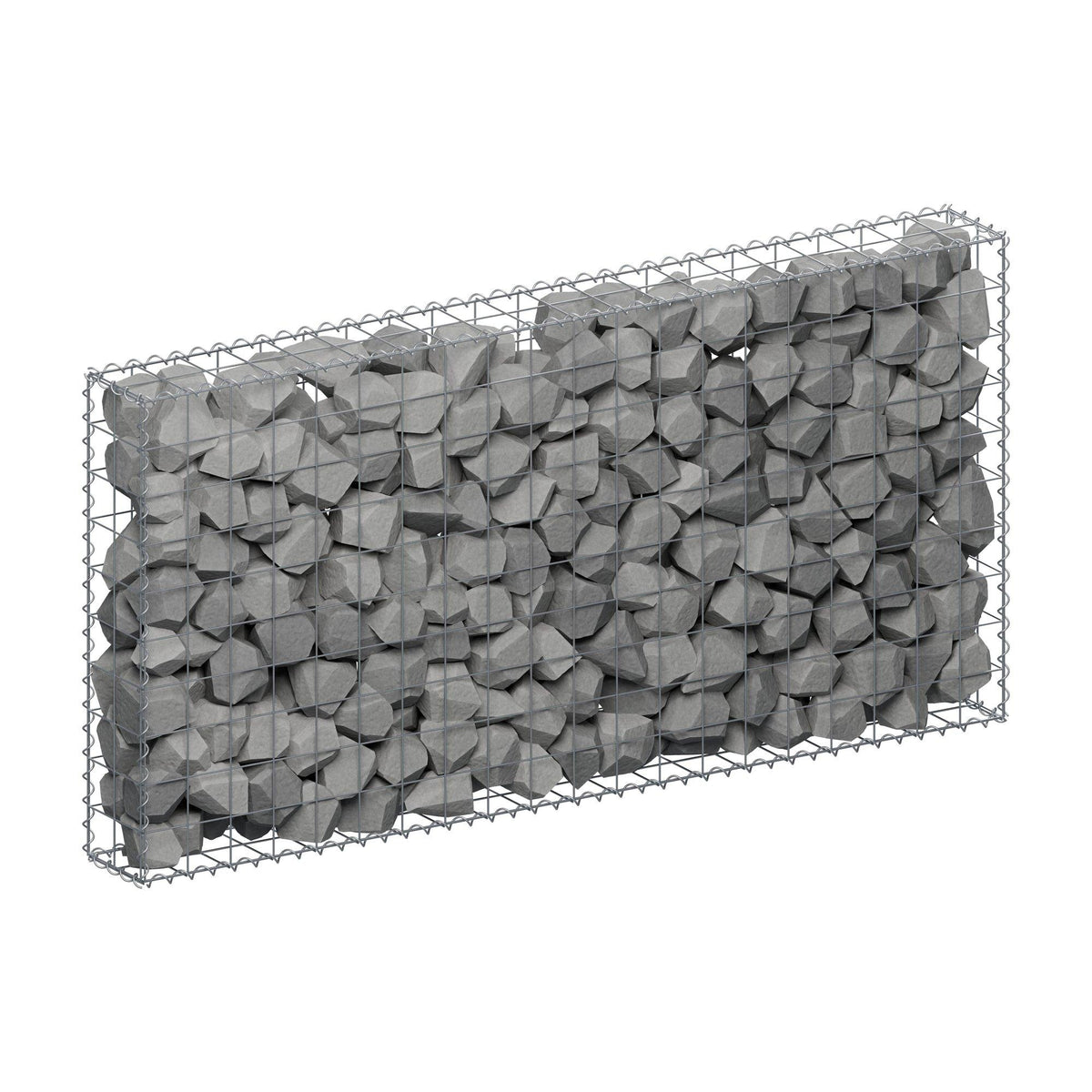 Gabbione 200 cm x 100 cm x 20 cm (L x H x P), maglia 10 cm x 10 cm, spirale