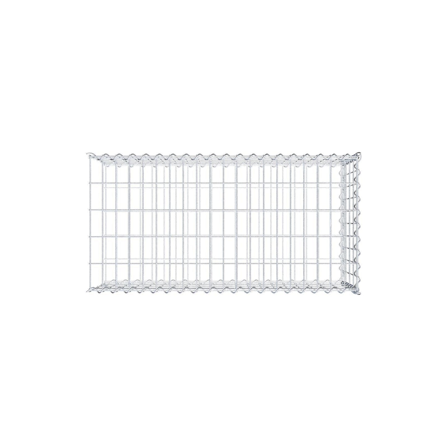 Anbaugabione Typ 2 100 cm x 40 cm x 50 cm (L x H x T), Maschenweite 5 cm x 10 cm, Spirale