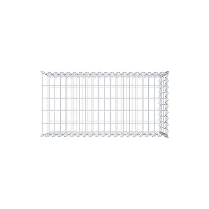 Anbaugabione Typ 2 100 cm x 40 cm x 50 cm (L x H x T), Maschenweite 5 cm x 10 cm, Spirale