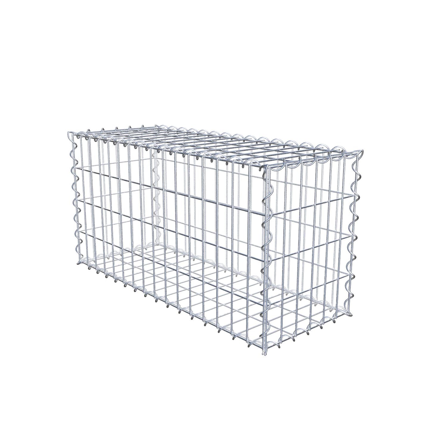 Gabione 80 cm x 40 cm x 30 cm (L x H x T), Maschenweite 5 cm x 10 cm, Spirale
