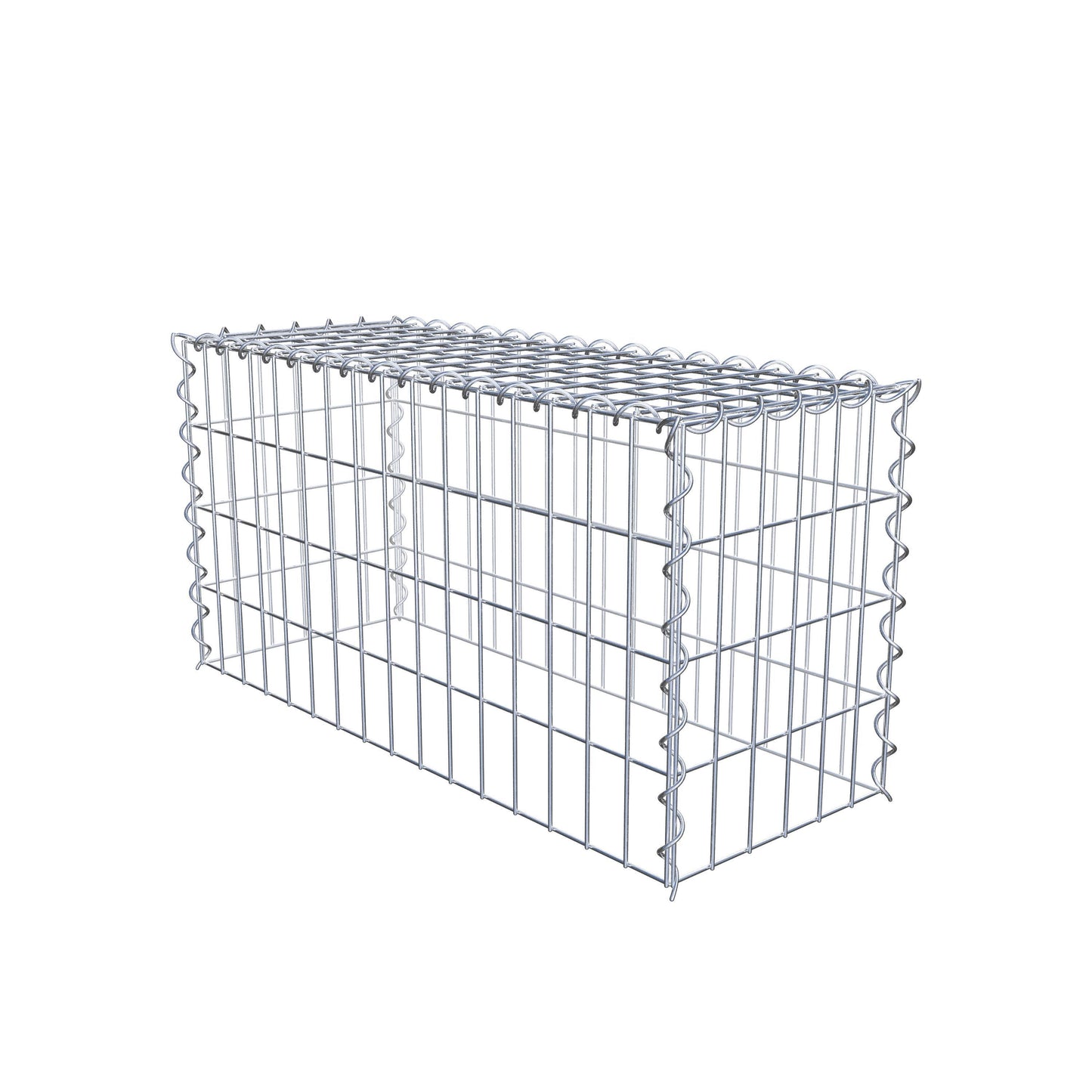 Anbaugabione Typ 3 80 cm x 40 cm x 30 cm (L x H x T), Maschenweite 5 cm x 10 cm, Spirale