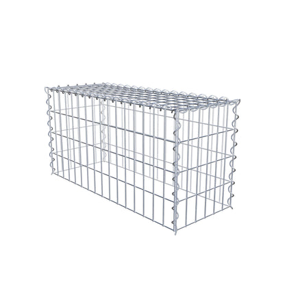 Anbaugabione Typ 3 80 cm x 40 cm x 30 cm (L x H x T), Maschenweite 5 cm x 10 cm, Spirale