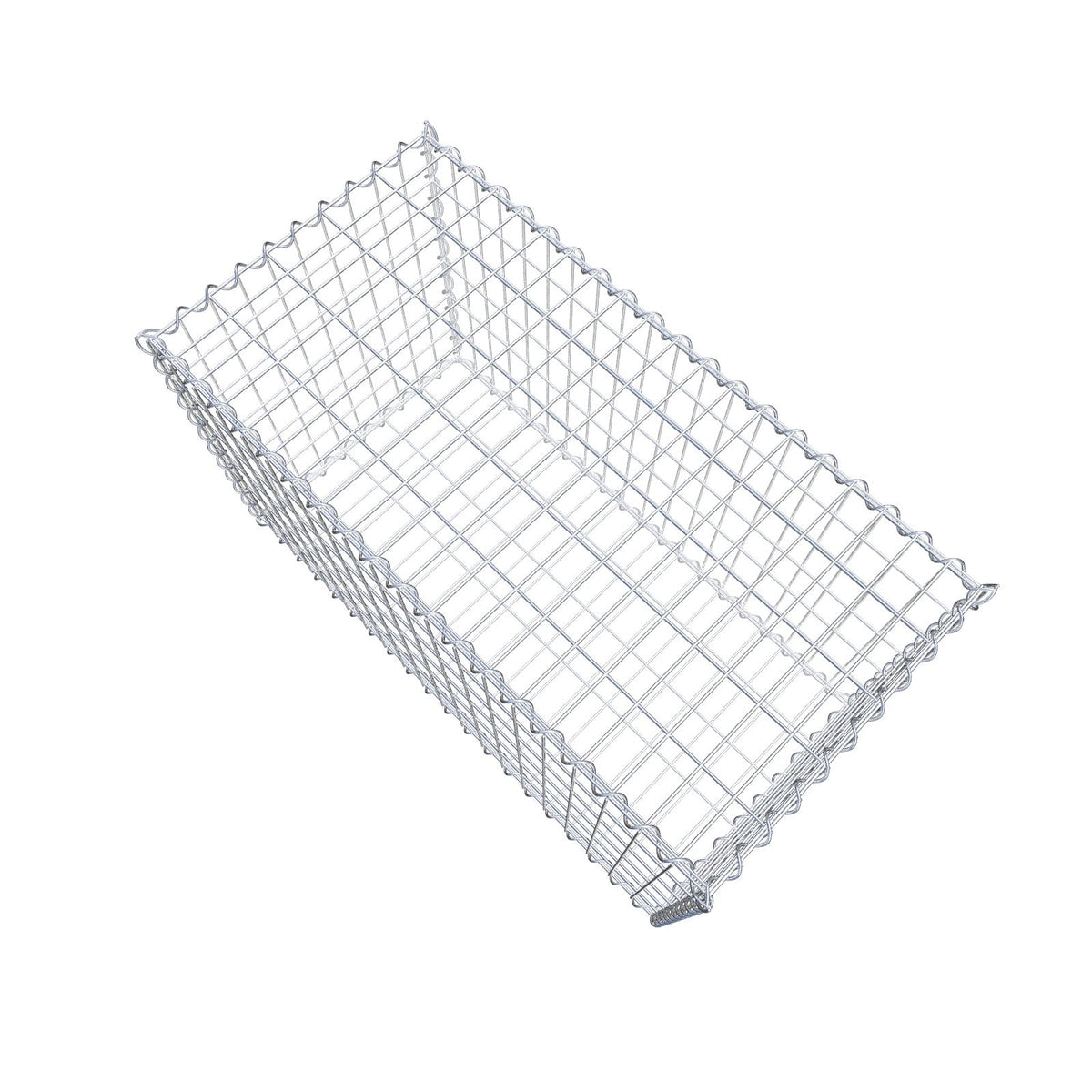 Gabion 100 cm x 60 cm x 50 cm (L x H x D), maskestørrelse 5 cm x 10 cm, spiral
