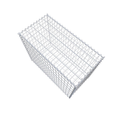 Gabião 100 cm x 80 cm x 50 cm (C x A x P), malhagem 5 cm x 10 cm, espiral