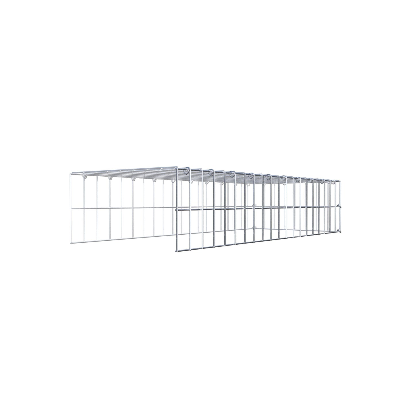 Gabião Tipo 4 100 cm x 20 cm x 40 cm (C x A x P), malhagem 5 cm x 10 cm, anel C