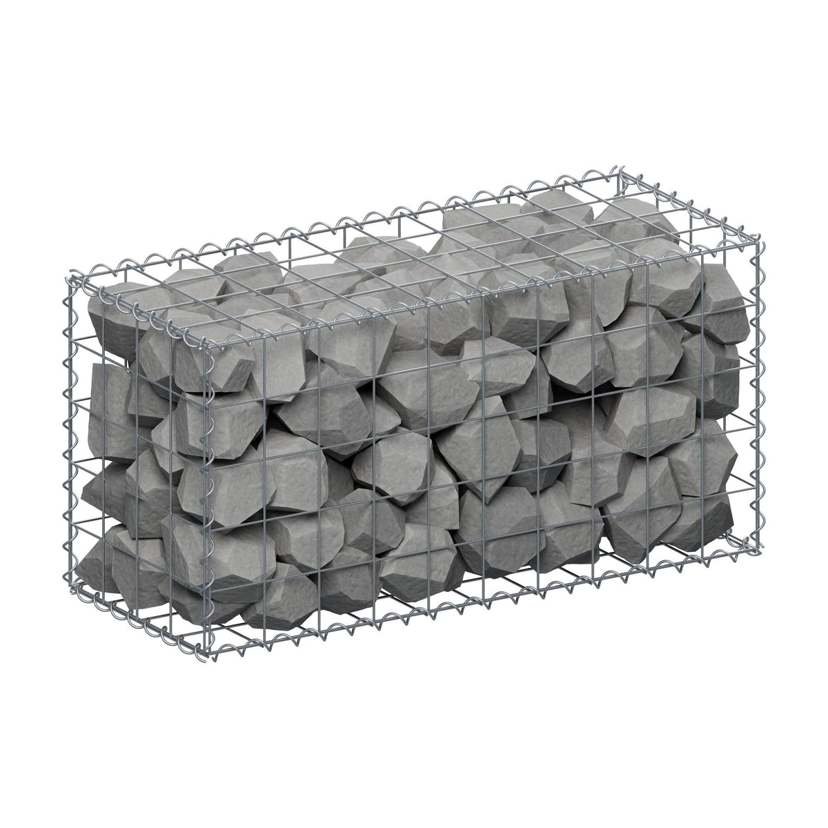 Gabion 100 cm x 50 cm x 40 cm (L x H x P), mailles 10 cm x 10 cm, spirale