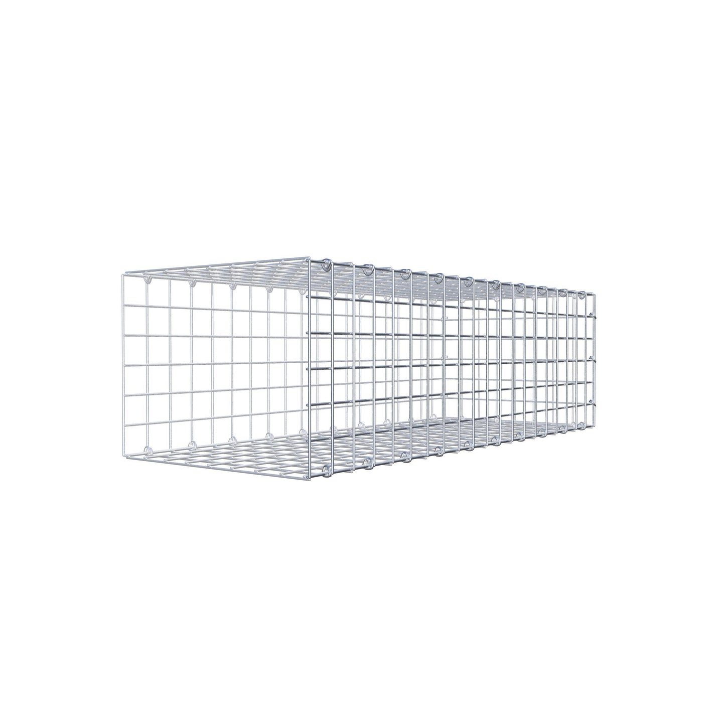 Mounted gabion type 2 100 cm x 30 cm x 40 cm (L x H x D), mesh size 5 cm x 5 cm, C-ring
