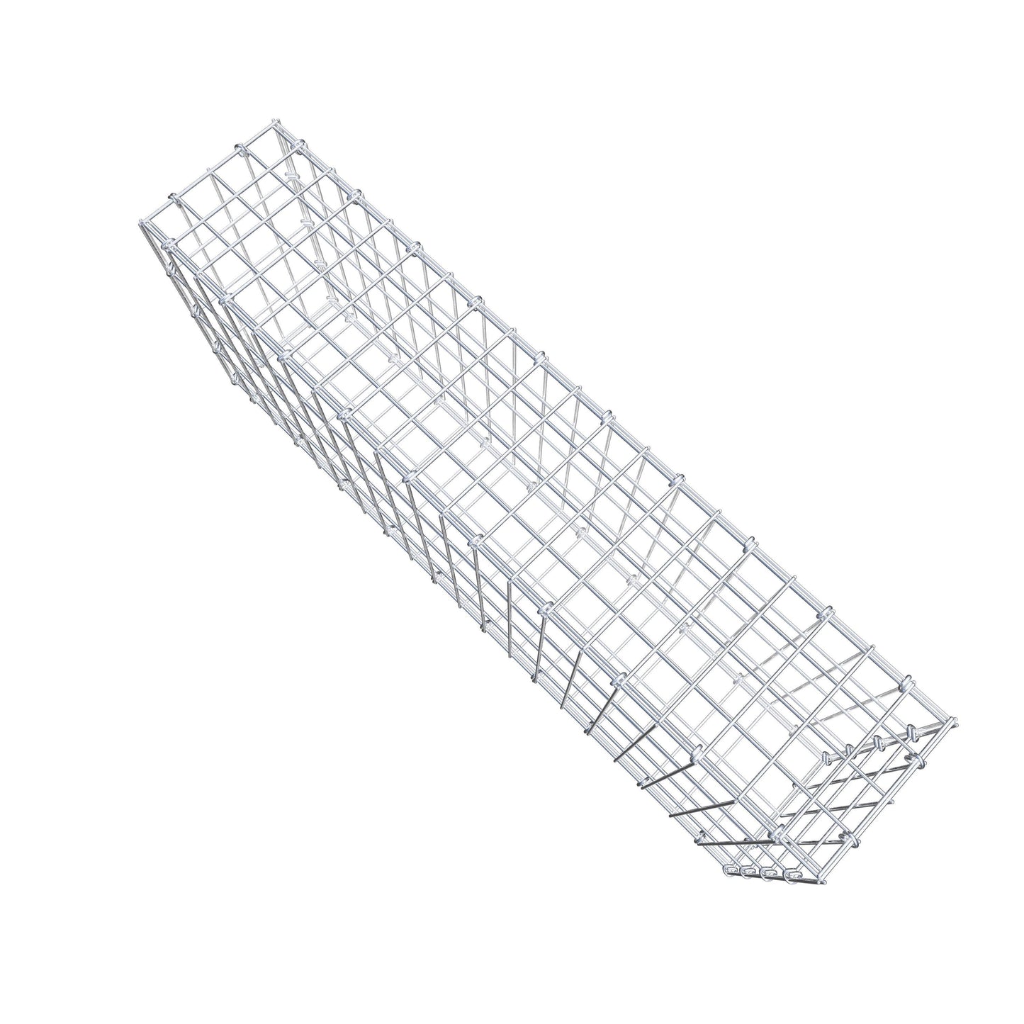 Gabião 100 cm x 40 cm x 20 cm (C x A x P), malhagem 5 cm x 10 cm, anel C