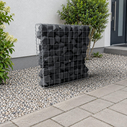 Gabione 100 cm x 100 cm x 20 cm (L x H x T), Maschenweite 10 cm x 10 cm, Spirale