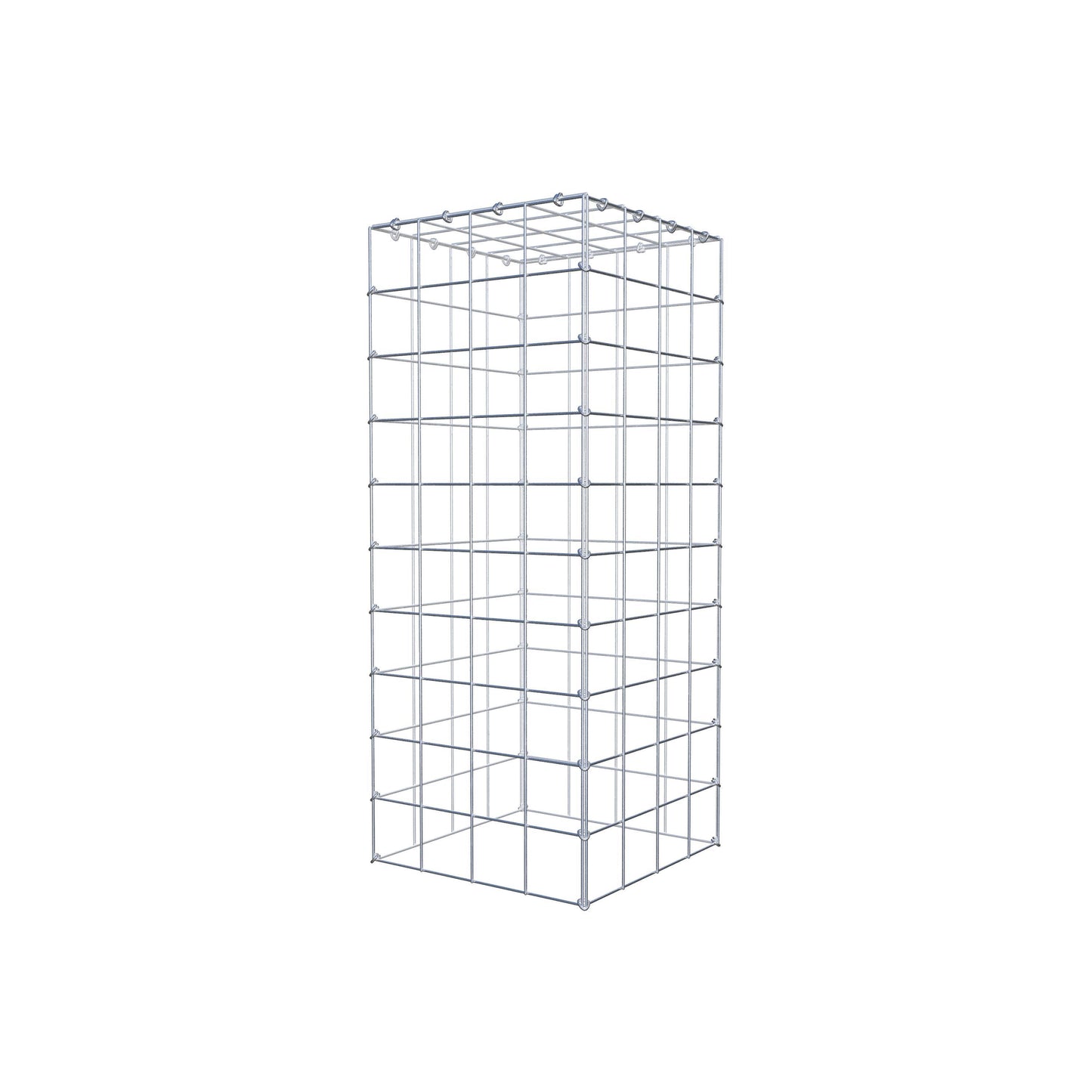 Typ 3 påbyggnadsgabion 100 cm x 40 cm x 40 cm (L x H x D), maskstorlek 10 cm x 10 cm, C-ring