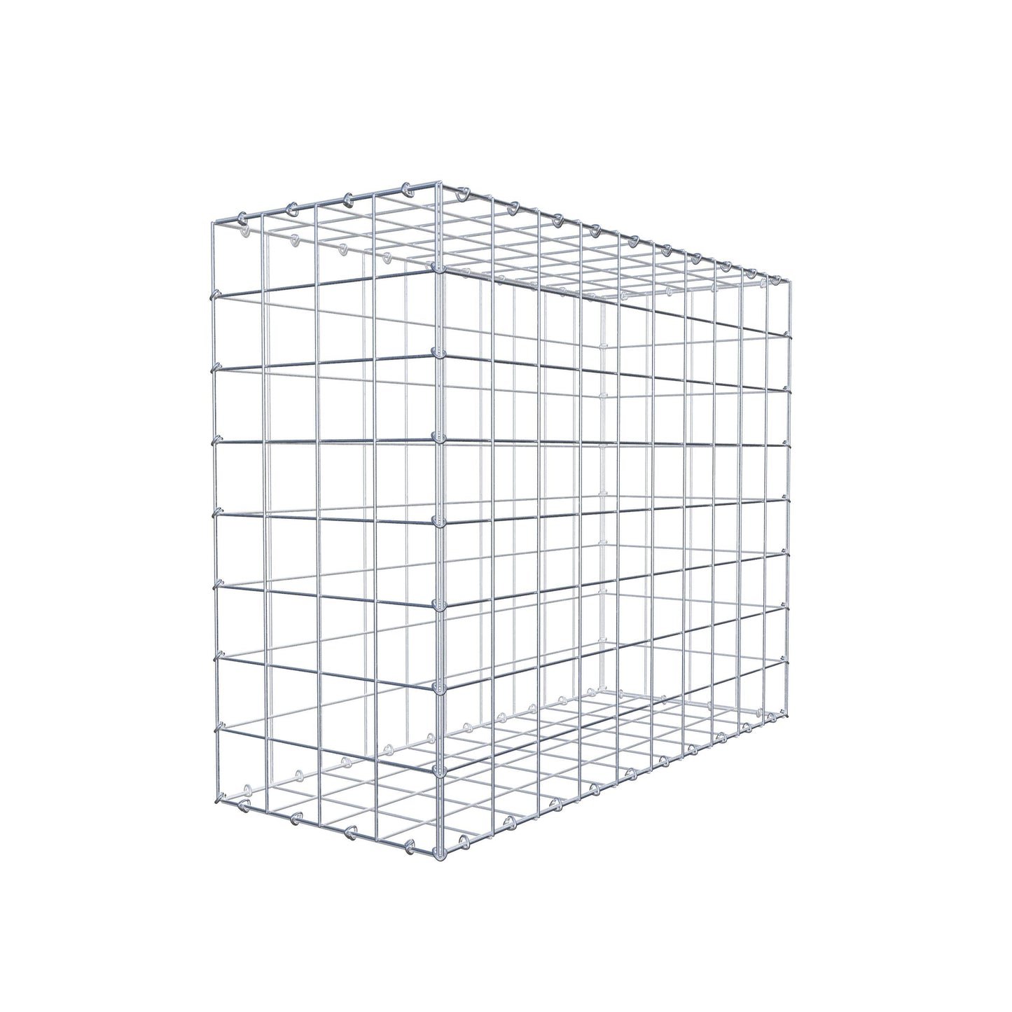Gabião 100 cm x 80 cm x 40 cm (C x A x P), malhagem 10 cm x 10 cm, anel C