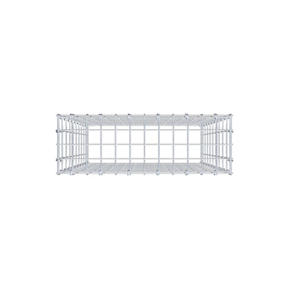 Gavión complementario de tipo 3 100 cm x 60 cm x 20 cm (largo x alto x fondo), malla 5 cm x 10 cm, anillo en C