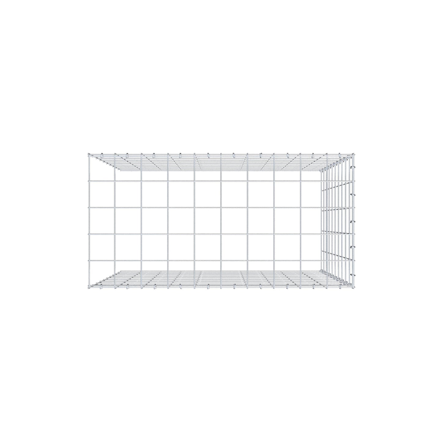 Fourche rapportée type 4 100 cm x 100 cm x 50 cm (L x H x P), mailles 10 cm x 10 cm, anneau C