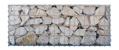 Sæt med 2 gabioner 100 cm x 40 cm x 30 cm (L x H x D), maskestørrelse 5 x 10 cm, spiralformet