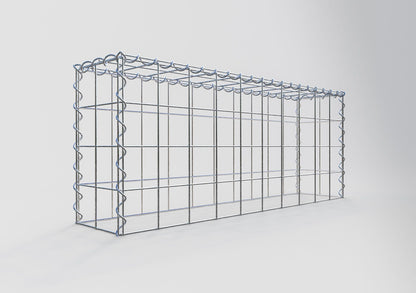 Opvokset gabion type 3 100 cm x 40 cm x 20 cm (L x H x D), maskestørrelse 10 cm x 10 cm, spiral