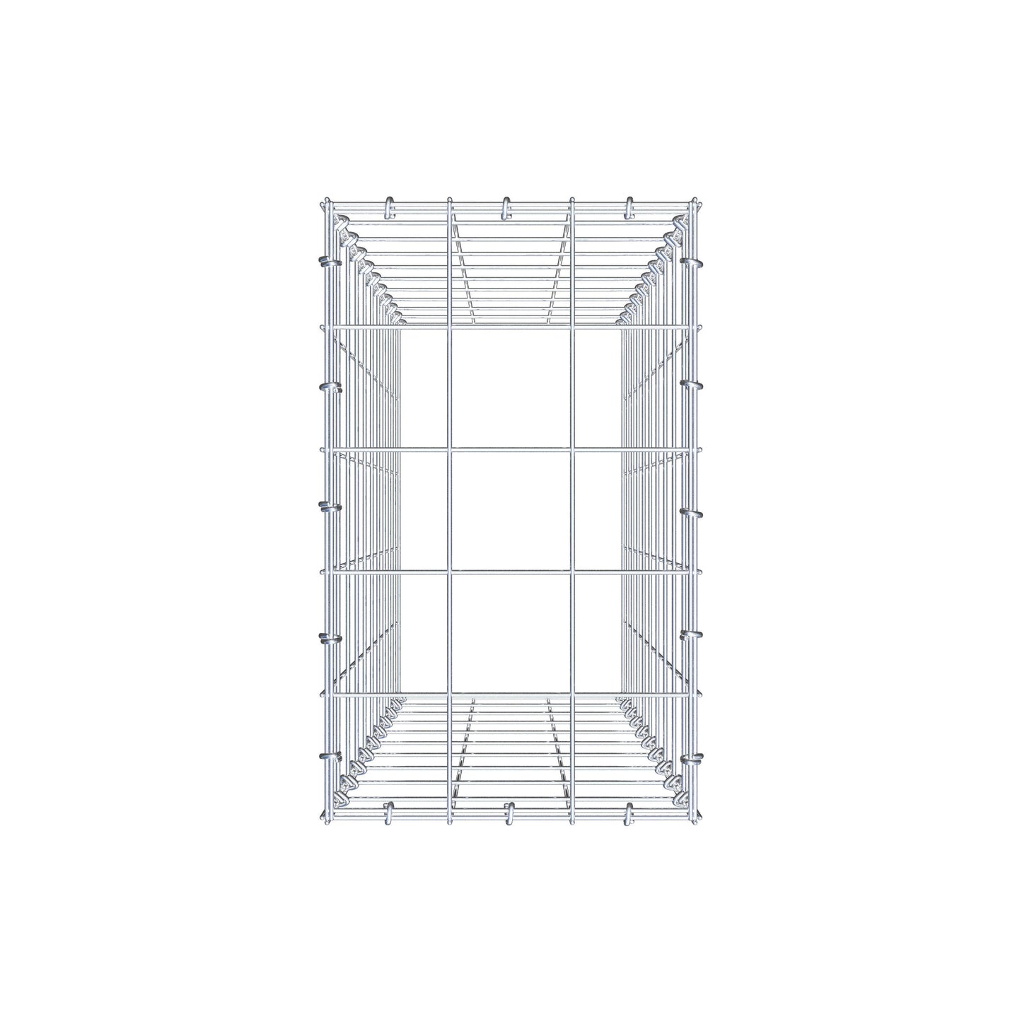 Type 3 oplegkorf 100 cm x 30 cm x 50 cm (L x H x D), maaswijdte 10 cm x 10 cm, C-ring