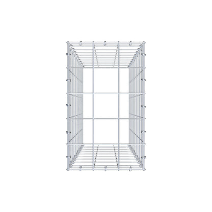 Type 3 oplegkorf 100 cm x 30 cm x 50 cm (L x H x D), maaswijdte 10 cm x 10 cm, C-ring