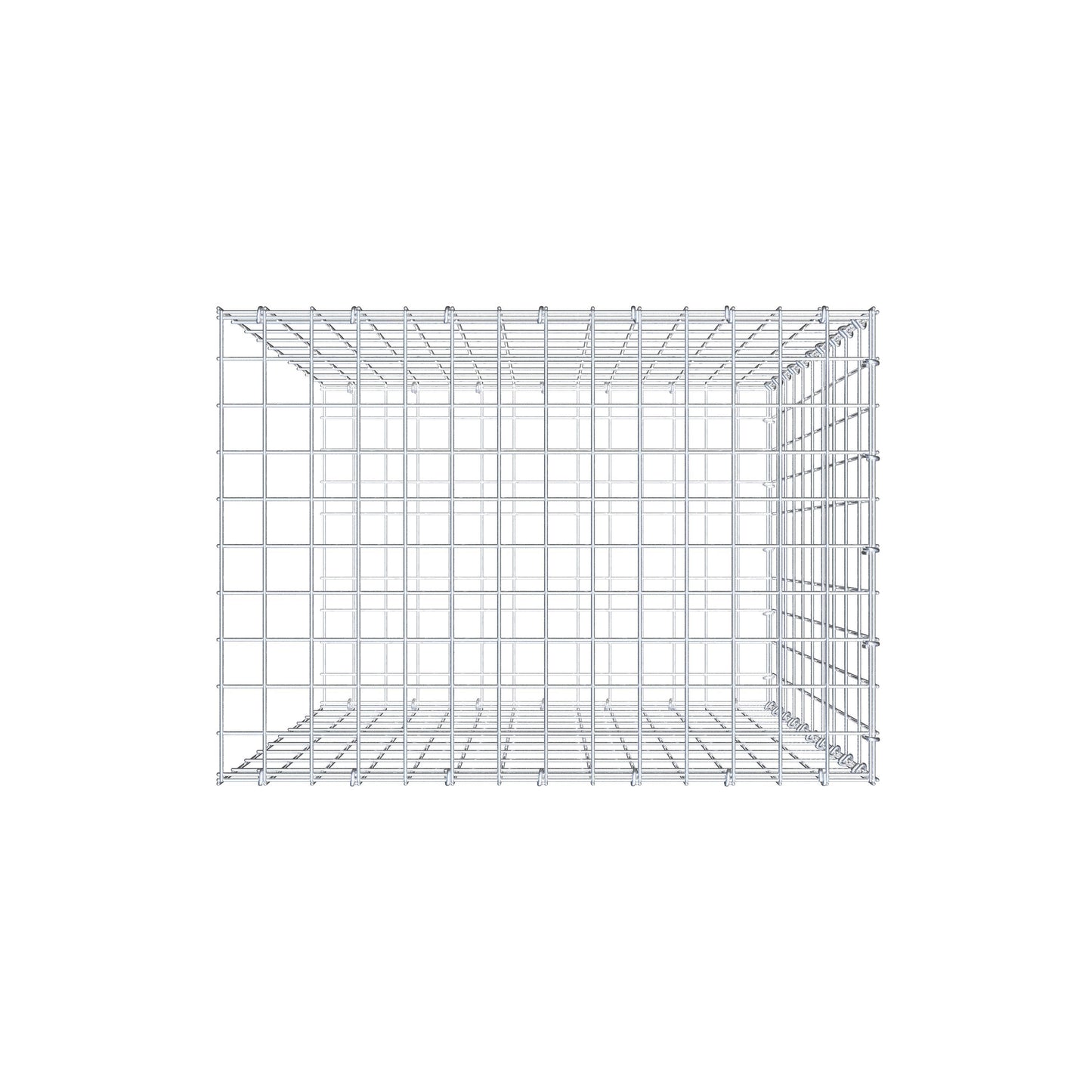 Opzetpaal type 2 100 cm x 70 cm x 50 cm, maaswijdte 5 cm x 10 cm, C-ring