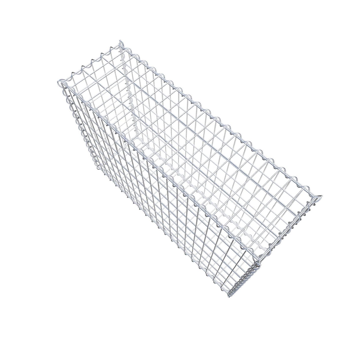 Gabião 100 cm x 70 cm x 30 cm (C x A x P), malhagem 5 cm x 10 cm, espiral