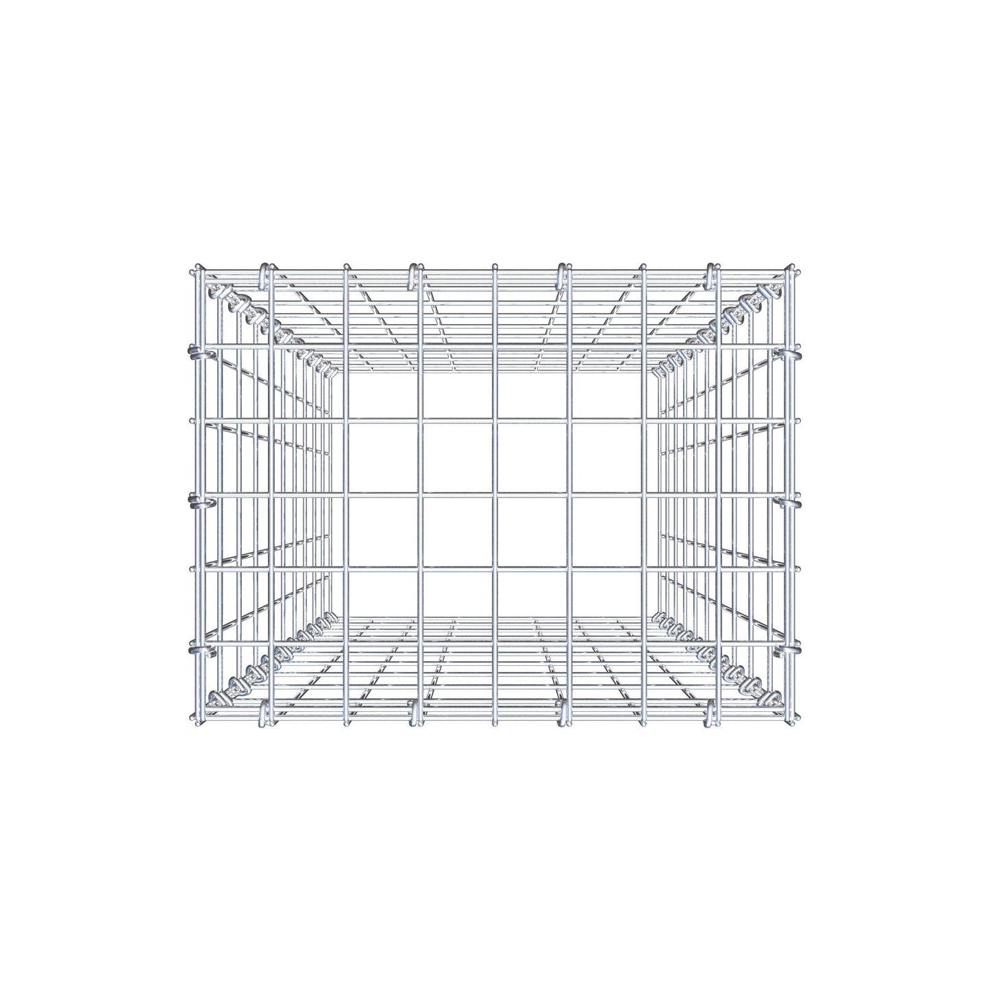 Gabião Tipo 3 100 cm x 40 cm x 30 cm (C x A x P), malhagem 5 cm x 10 cm, anel C