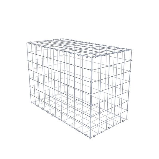 Gabion 100 cm x 70 cm x 50 cm (L x H x D), maskestørrelse 10 x 10 cm, spiralring