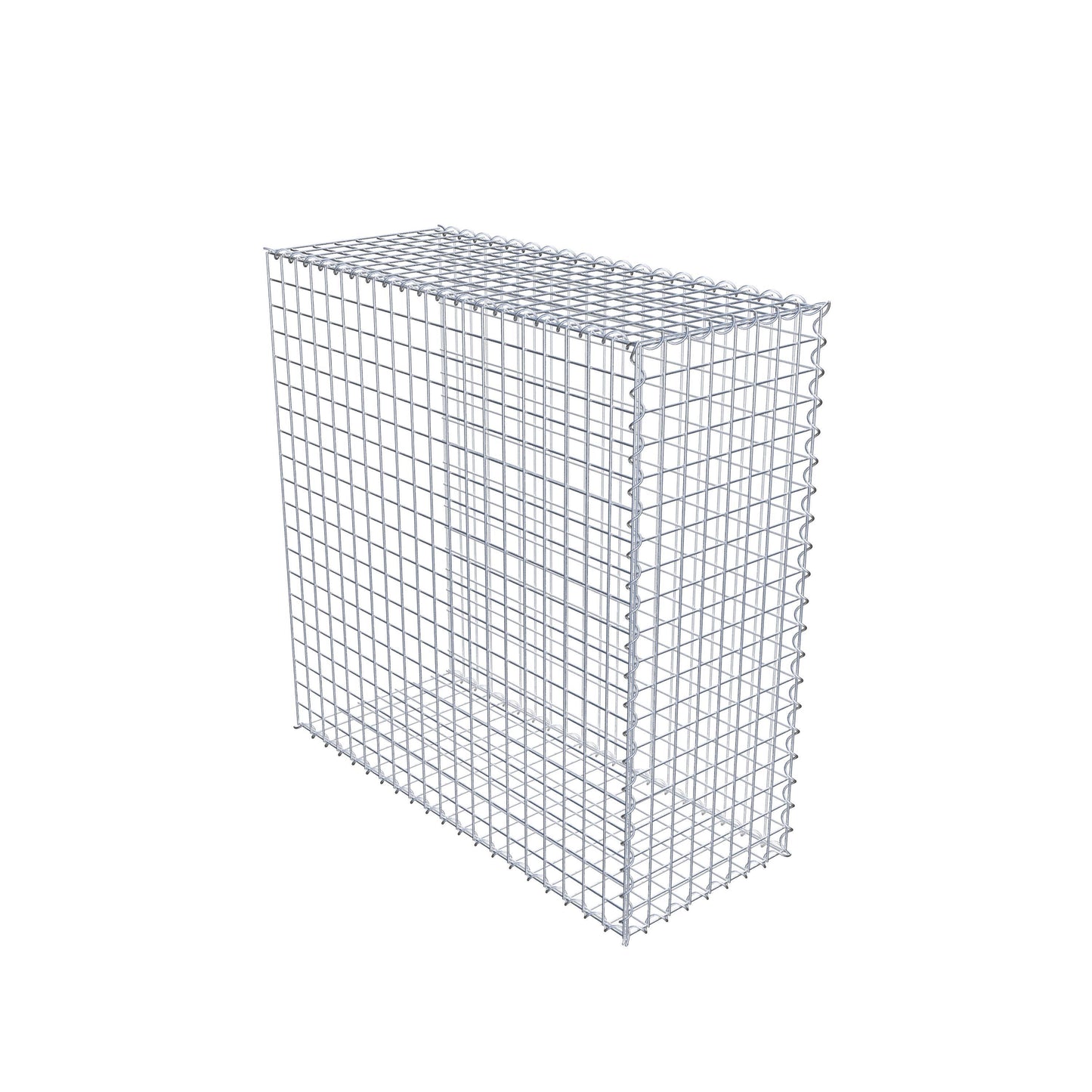 Gabion rapporté type 2 100 cm x 100 cm x 40 cm (L x H x P), mailles 5 cm x 5 cm, spirale