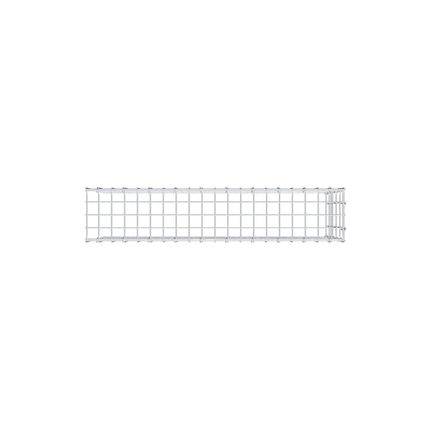 Typ 4 påbyggnadsgabion 100 cm x 50 cm x 20 cm (L x H x D), maskstorlek 5 cm x 10 cm, C-ring