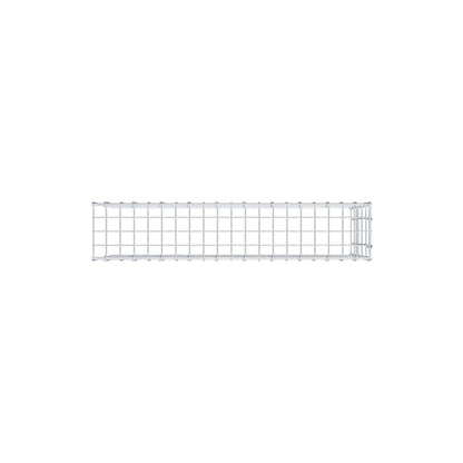 Typ 4 påbyggnadsgabion 100 cm x 50 cm x 20 cm (L x H x D), maskstorlek 5 cm x 10 cm, C-ring