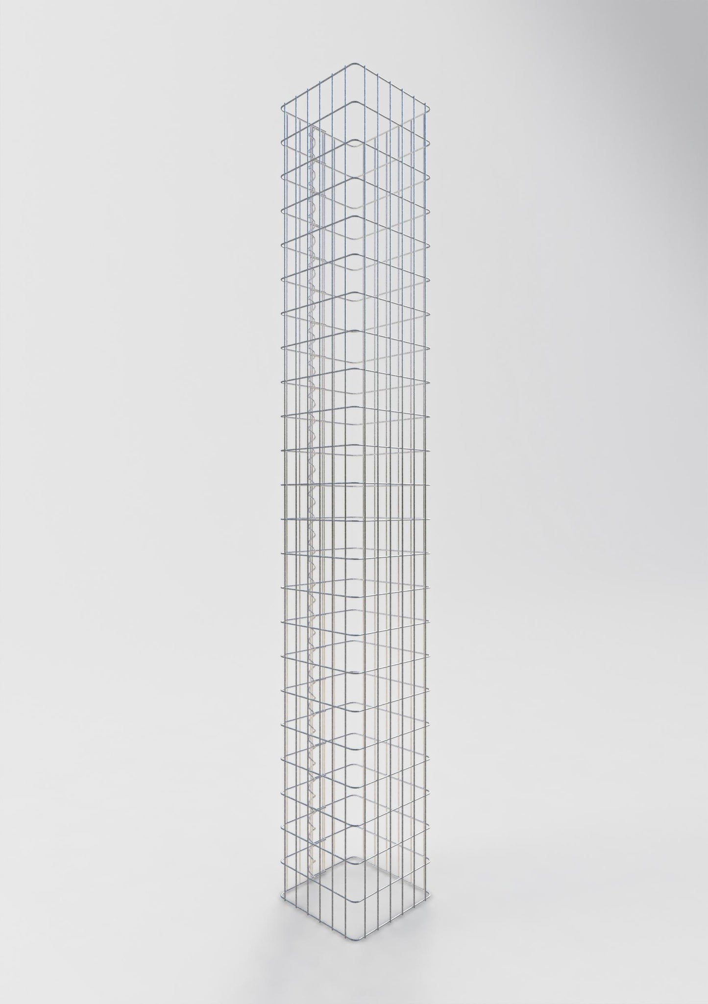 Gabionsøjle firkantet 32 ​​cm x 32 cm, 230 cm højde, MW 5 cm x 10 cm