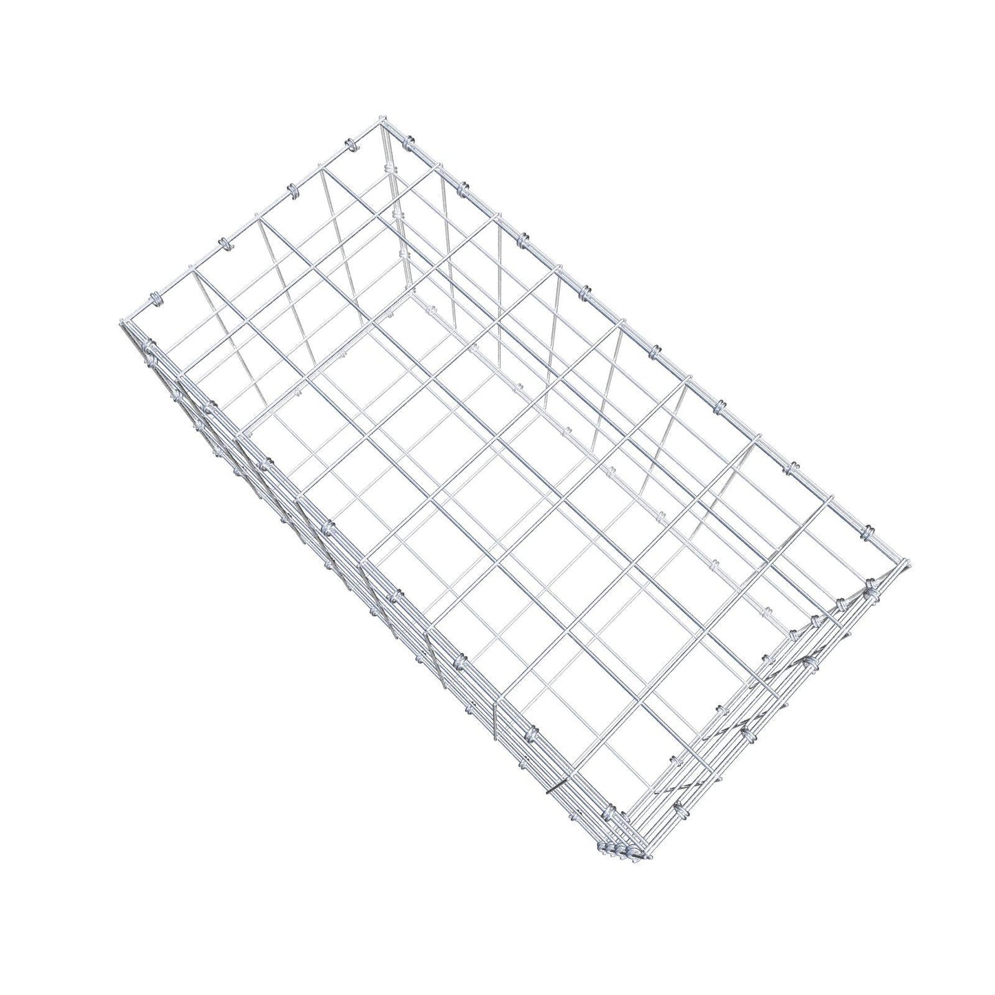 Gabion 80 cm x 40 cm x 40 cm (L x H x D), maskstorlek 10 x 10 cm, spiralring