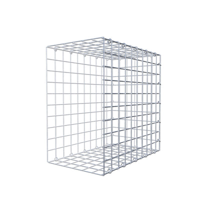 Bevestigbare schanskorf type 2 50 cm x 50 cm x 30 cm (L x H x D), maaswijdte 5 cm x 5 cm, C-ring