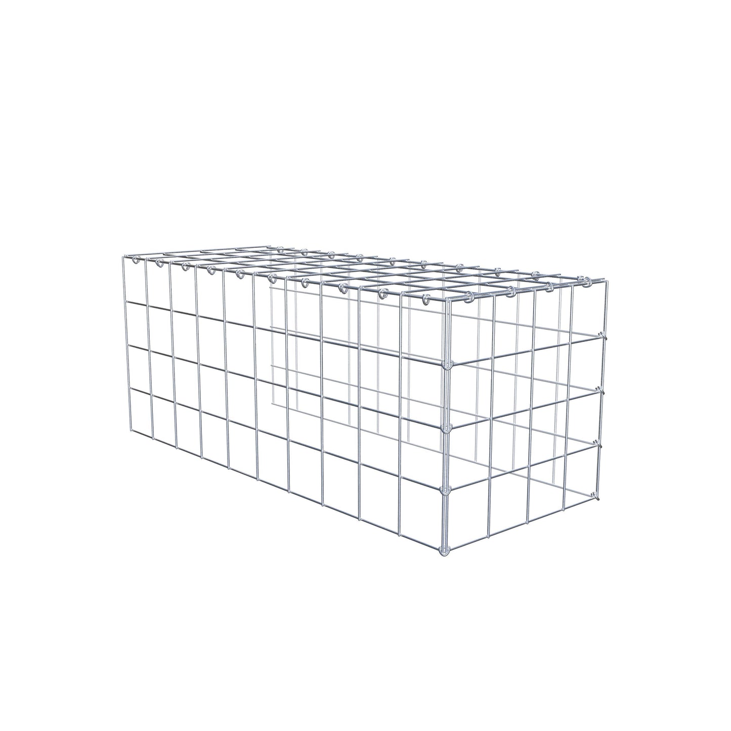 Fourche rapportée type 4 100 cm x 40 cm x 40 cm (L x H x P), mailles 10 cm x 10 cm, anneau en C