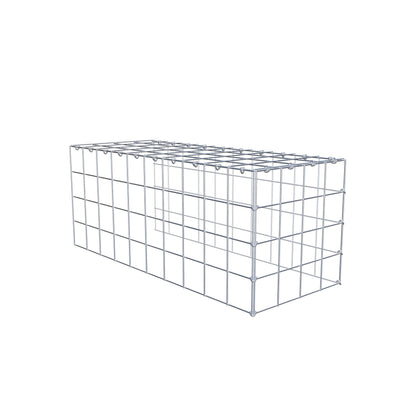Fourche rapportée type 4 100 cm x 40 cm x 40 cm (L x H x P), mailles 10 cm x 10 cm, anneau en C